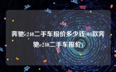 奔驰e240二手车报价多少钱(04款奔驰e240二手车报价)