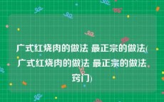 广式红烧肉的做法 最正宗的做法(广式红烧肉的做法 最正宗的做法窍门)