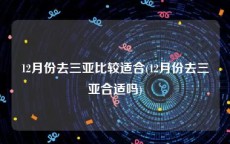 12月份去三亚比较适合(12月份去三亚合适吗)