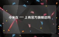 小米在 *** 上有官方旗舰店吗