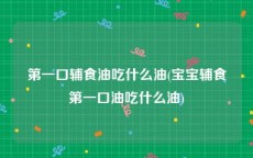 第一口辅食油吃什么油(宝宝辅食第一口油吃什么油)