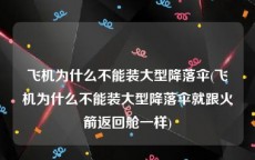 飞机为什么不能装大型降落伞(飞机为什么不能装大型降落伞就跟火箭返回舱一样)