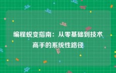 编程蜕变指南：从零基础到技术高手的系统性路径