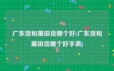 广东货和莆田货哪个好(广东货和莆田货哪个好手表)