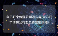 自己开个传媒公司怎么弄(自己开个传媒公司怎么弄营业执照)