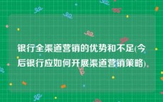银行全渠道营销的优势和不足(今后银行应如何开展渠道营销策略)