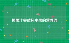 榨果汁会破坏水果的营养吗