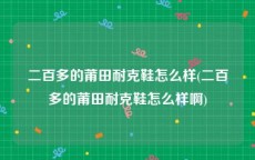 二百多的莆田耐克鞋怎么样(二百多的莆田耐克鞋怎么样啊)