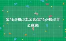 宝马g20和g28怎么选(宝马g20和g28什么意思)