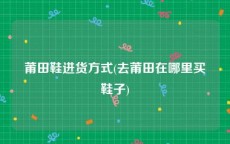 莆田鞋进货方式(去莆田在哪里买鞋子)