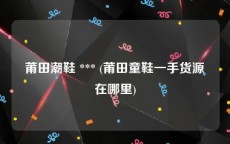 莆田潮鞋 *** (莆田童鞋一手货源在哪里)