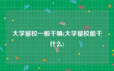 大学留校一般干嘛(大学留校能干什么)