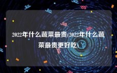 2022年什么蔬菜最贵(2022年什么蔬菜最贵更好吃)