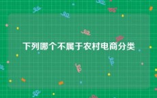 下列哪个不属于农村电商分类