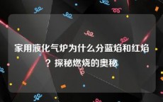家用液化气炉为什么分蓝焰和红焰？探秘燃烧的奥秘