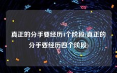 真正的分手要经历4个阶段(真正的分手要经历四个阶段)