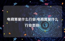 电商算是什么行业(电商算是什么行业类别)