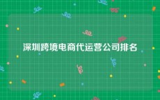 深圳跨境电商代运营公司排名