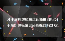 分手后纠缠极端过还能挽回吗(分手后纠缠极端过还能挽回吗女友)