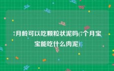 7月龄可以吃颗粒状泥吗(7个月宝宝能吃什么肉泥)