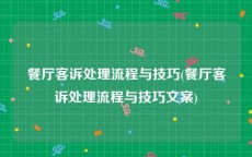 餐厅客诉处理流程与技巧(餐厅客诉处理流程与技巧文案)