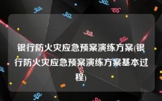银行防火灾应急预案演练方案(银行防火灾应急预案演练方案基本过程)