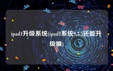 ipad1升级系统(ipad1系统9.3.5还能升级嘛)