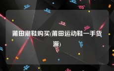 莆田潮鞋购买(莆田运动鞋一手货源)