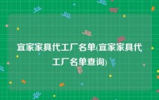 宜家家具代工厂名单(宜家家具代工厂名单查询)