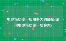 电冰箱功率一般用多大的插座(家用电冰箱功率一般多大)