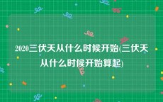 2020三伏天从什么时候开始(三伏天从什么时候开始算起)