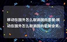 移动在国外怎么取消国内套餐(移动在国外怎么取消国内套餐业务)