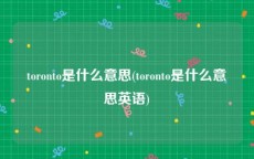 toronto是什么意思(toronto是什么意思英语)