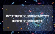 燃气灶美的好还是海尔好(燃气灶美的的好还是海尔的好)