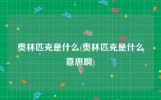 奥林匹克是什么(奥林匹克是什么意思啊)