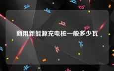 商用新能源充电桩一般多少瓦