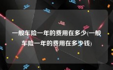 一般车险一年的费用在多少(一般车险一年的费用在多少钱)