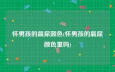 怀男孩的晨尿颜色(怀男孩的晨尿颜色重吗)