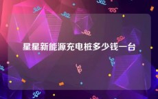 星星新能源充电桩多少钱一台