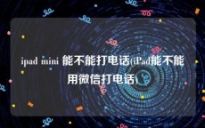 ipad mini 能不能打电话(iPad能不能用微信打电话)