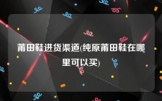 莆田鞋进货渠道(纯原莆田鞋在哪里可以买)