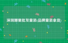 深圳哪里批发童装(品牌童装拿货)