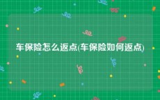 车保险怎么返点(车保险如何返点)