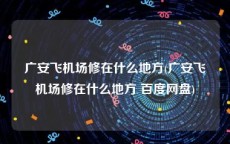 广安飞机场修在什么地方(广安飞机场修在什么地方 百度网盘)
