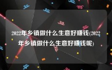 2022年乡镇做什么生意好赚钱(2022年乡镇做什么生意好赚钱呢)