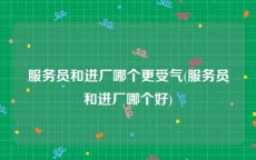 服务员和进厂哪个更受气(服务员和进厂哪个好)