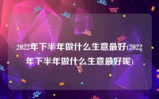 2022年下半年做什么生意最好(2022年下半年做什么生意最好呢)