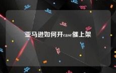 亚马逊如何开case催上架