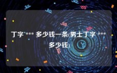 丁字 *** 多少钱一条(男士丁字 *** 多少钱)