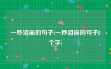 一秒泪崩的句子(一秒泪崩的句子8个字)